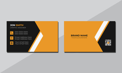 Creative minimal unique business card design, Double-sided professional business card design template.