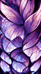 Obraz na płótnie Canvas Purple gradient glass fractal colorful photo realistic illustration Generative AI Content by Midjourney