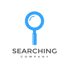 I Letter or font with magnifying glass vector logo template. This alphabet can be used for searching, discovery business.