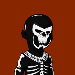 design character cartoon monkey men portrait