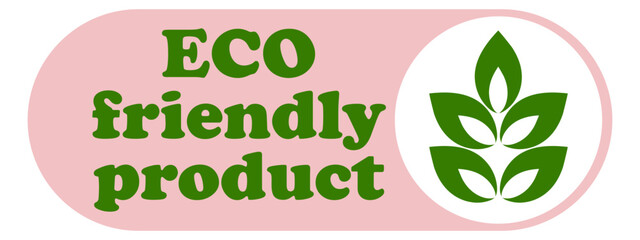 Organic eco natural bio vegan sticker label logo icon. Logo with a pattern of green leaves. Ecological products. Stickers of eco-friendly products. Vector illustration of vegan organic food icons