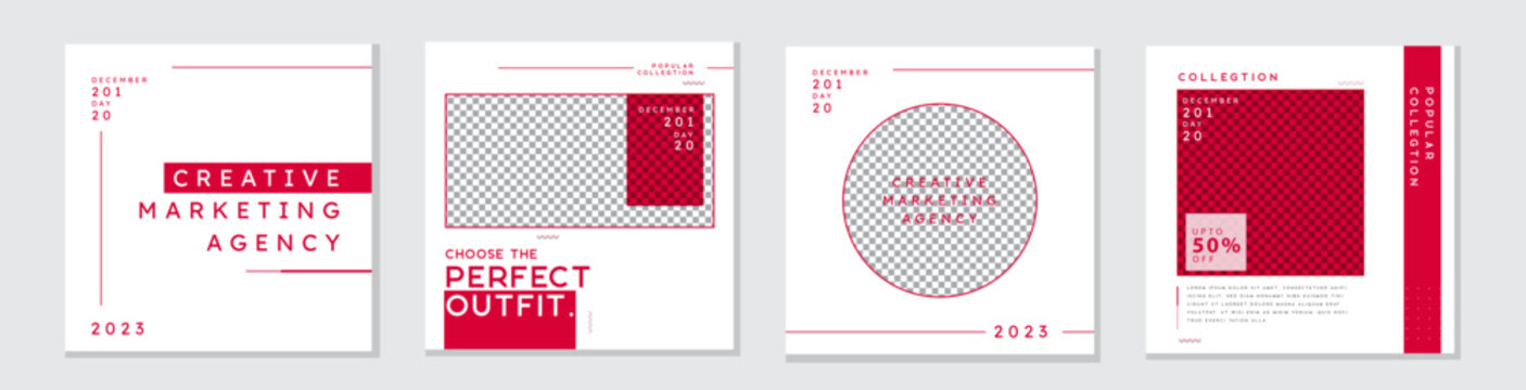 agency for social media post design and fashion, furniture for templet design creative and minimalist design trendy design four templet and multiple templates
