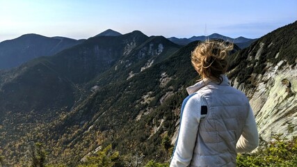 Naklejka premium Hiking, Mountains, Sunset and Cotton Candy Skies