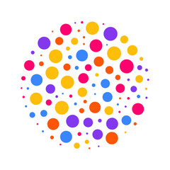Colourful dots abstract