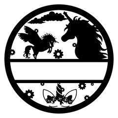 unicorn Name Signs svg, unicorn name frame svg, CNC Ready, welcome sign svg, porch sign svg, farmhouse sign svg, welcome home svg,