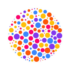 Colourful dots abstract