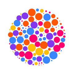 Colourful dots abstract