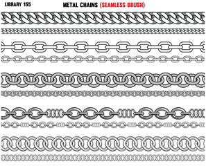 SET OF METAL SHINY CHAINS IN EDITABLE FILE
