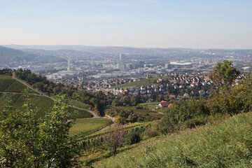 View to Stuttgart skyline from Grabkapelle hill