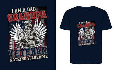 Grandpa Veteran T-shirt Design