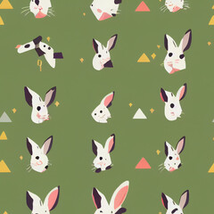 seamless pattern with rabbits - Floya FYN083