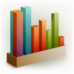 Chart candles statistics Website Business Vector Design Logo Icon created with generative AI technology