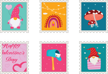 Vector of the valentine gnomes