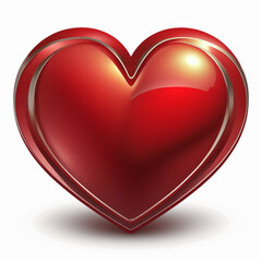 Valentines heart Website Business Vector Design Logo Icon created with generative AI technology