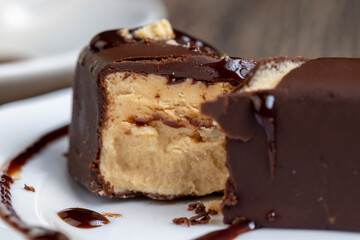 Sweet curd cheese made from milk with milk chocolate
