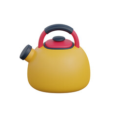 3d teapot kitchen utensils icon