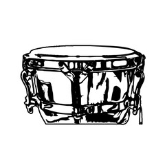 Fototapeta na wymiar Black and white sketch of a traditional musical instrument with a transparent background