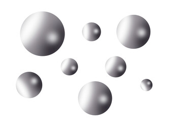 3D Steel Glossy silver ball background abstract metal