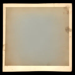 Naklejka premium blank vintage square photograph with stains generative AI illustration