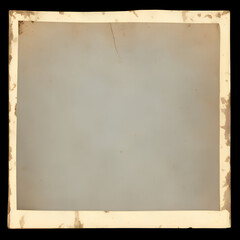 Naklejka premium vintage empty square photo with stains and scratches generative AI illustration