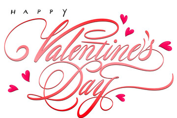 Happy valentines day calligraphy