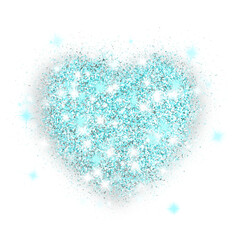 glitter sparkle love golden shiny shadow gold blue 3d render cute