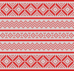 fabric pattern for jacquard sweater flat knit and garments fabric fully editable Vector 