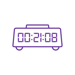 Digital clock icon vector design illustration.