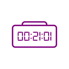 Digital clock icon vector design illustration.