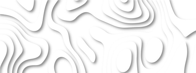 Abstract white papercut design background with overlap layer, 3D papercut background Abstract paper cut slime background. Banner with 3D abstract background.