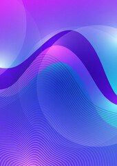 Abstract background liquid organic shapes of dynamic waves and circles, lines on a bright color background. Vector