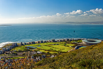 View of Green Point from Signal Hill in Cape Town