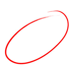 red circle brush stroke marker highlighter