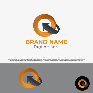 Q letter recycles logo, letter O vector icon illustration, circle arrow loop letter O round logo colorful gradient suitable for finance, accounting, networking, security, recycling. trading monogram -