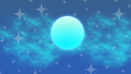 Scary night vector background. green turquoise color for web template