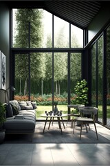 Cosy living room interior design IA 