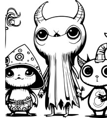 Fototapeta premium cartoon, cute, monster, eyes, graphics, illustrations, creature, whimsical, adorable, designs, characters, portraits, vector, children, childrens book, happy, cartoon, comic, illustrations, colorful, 