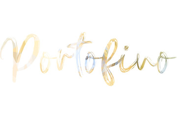 Portofino city typography, t-shirt graphics, vectors fashion style
