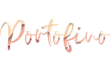 Fototapeta na wymiar Portofino city typography, t-shirt graphics, vectors fashion style 