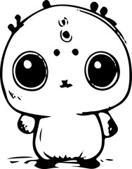 Obraz premium cartoon, cute, monster, eyes, graphics, illustrations, creature, whimsical, adorable, designs, characters, portraits, vector, children, childrens book, happy, cartoon, comic, illustrations, colorful, 