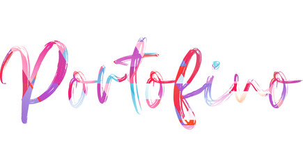 Portofino city typography, t-shirt graphics, vectors fashion style
