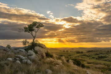 sunset in the mountains