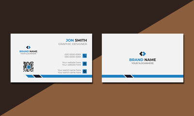 Creative minimal unique business card design, Professional business card design template.