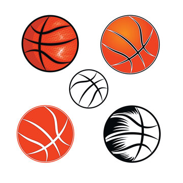 Basketball vector design set art