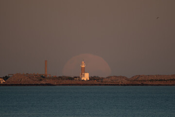 lighthouse at night