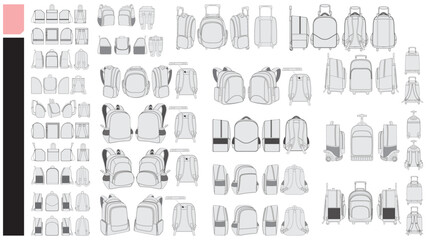 set of backpack model vectors