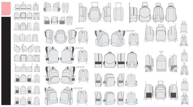 set of backpack model vectors