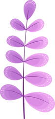 sprig with round leaf purple