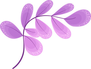 sprig with round leaf purple