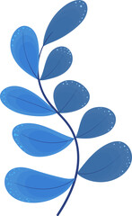 sprig with round leaf blue